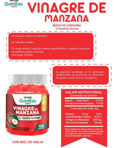 GOMITAS DE VINAGRE DE MANZANA - 40% OFF