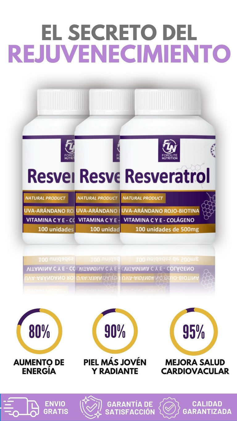 RESVERATROL - ANTI OXIDANTE PARA LA ETERNA JUVENTUD