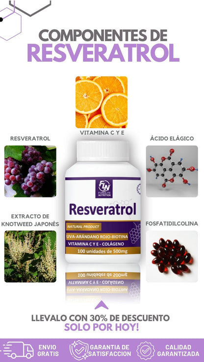 RESVERATROL - ANTI OXIDANTE PARA LA ETERNA JUVENTUD
