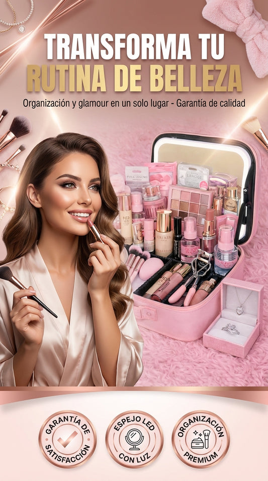 Maletín de maquillaje LED